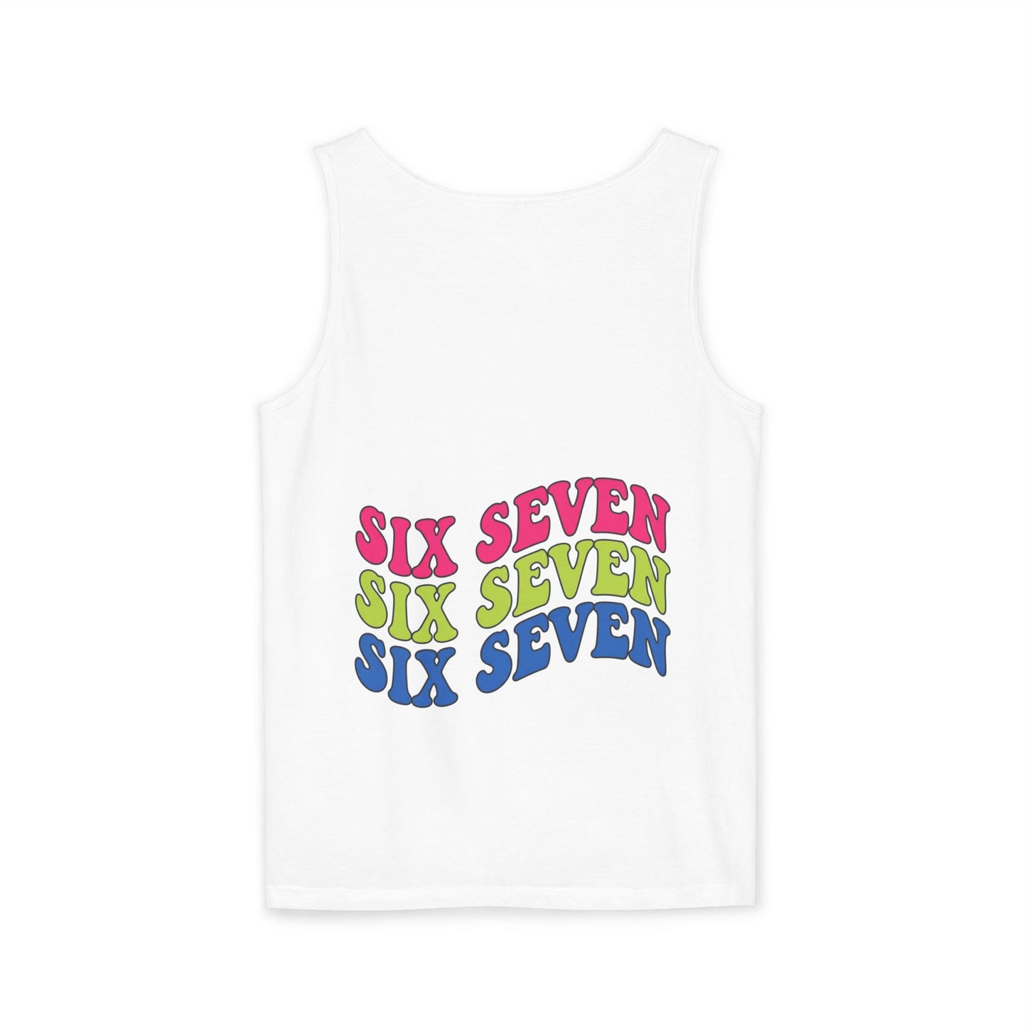 Six Seven Retro Graphic Tank Top — Colorful 1960s Vibe