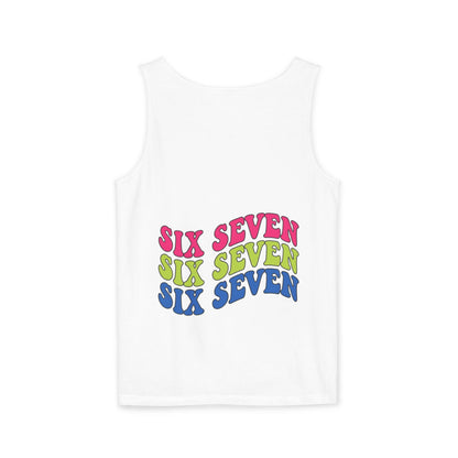 Six Seven Retro Graphic Tank Top — Colorful 1960s Vibe