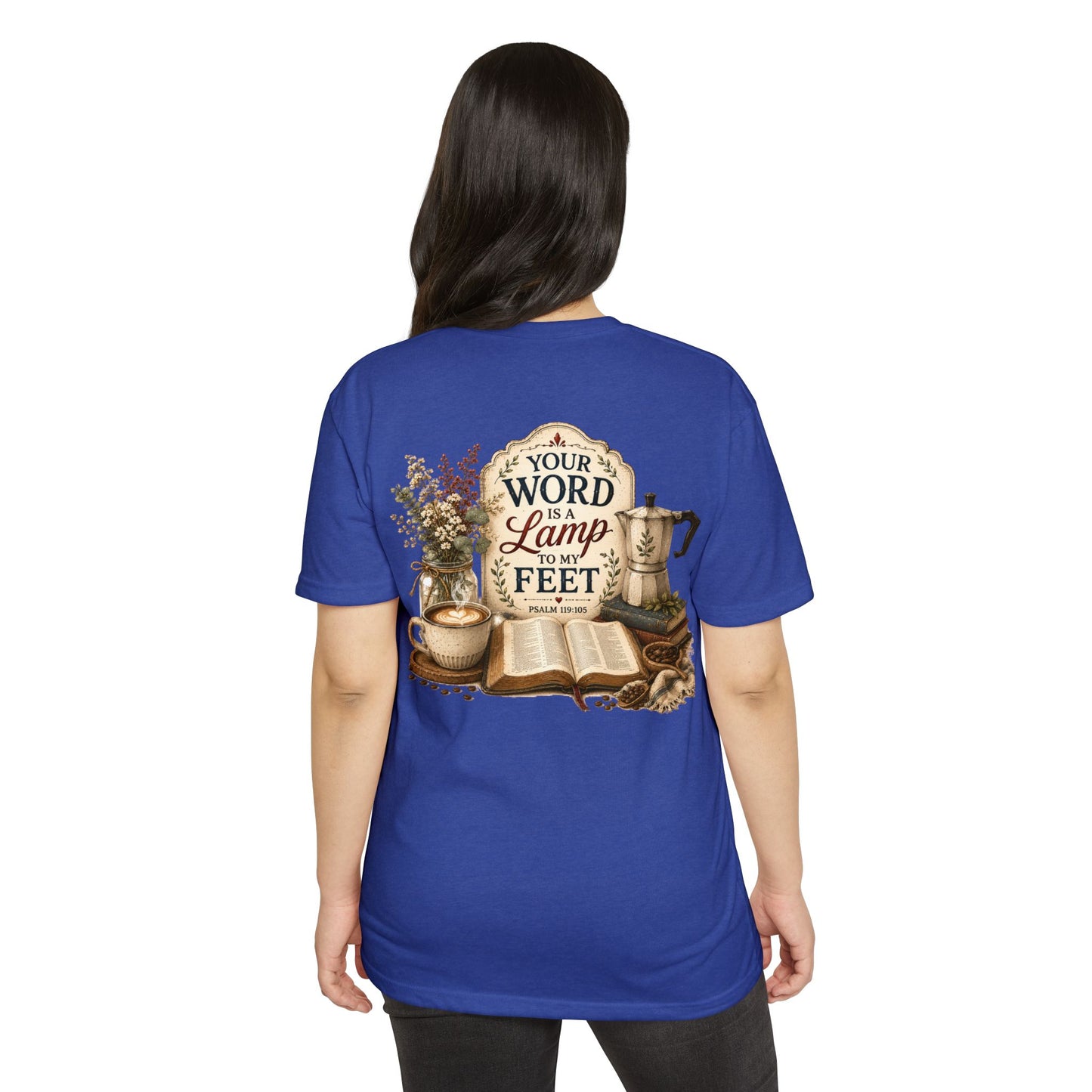 Bible Verse T-Shirt — "Your Word Is a Lamp to My Feet" Inspirational Christian Tee