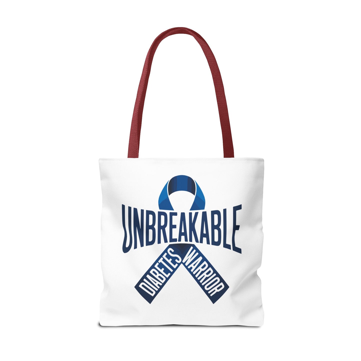 Diabetes Warrior Unbreakable Tote Bag – Blue Awareness Ribbon All-Over Print