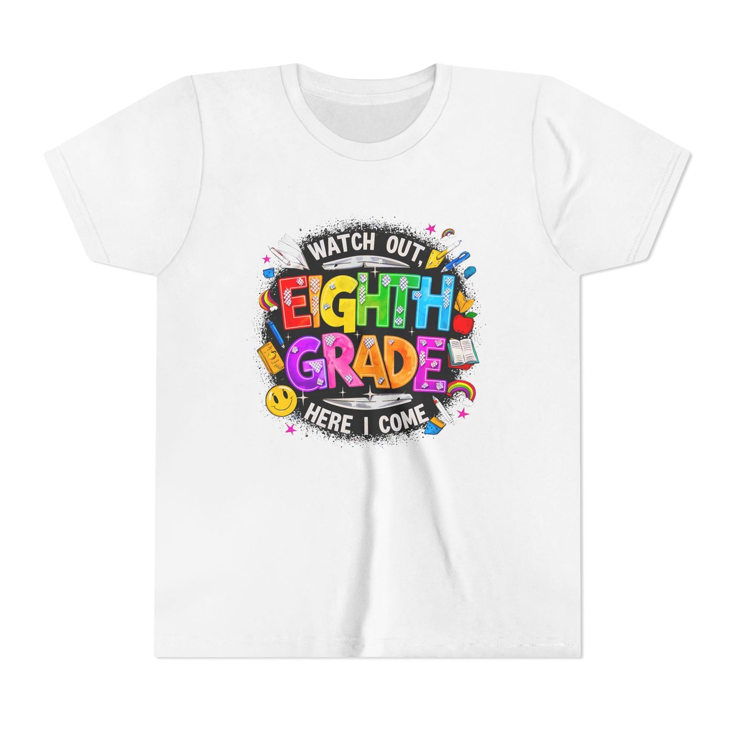Eighth Grade Kids T‑Shirt — "Watch Out, Eighth Grade Here I Come" Back-to-School Tee