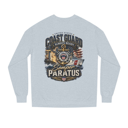 Coast Guard Semper Paratus Sweatshirt — USCG Always Ready Veteran Crewneck