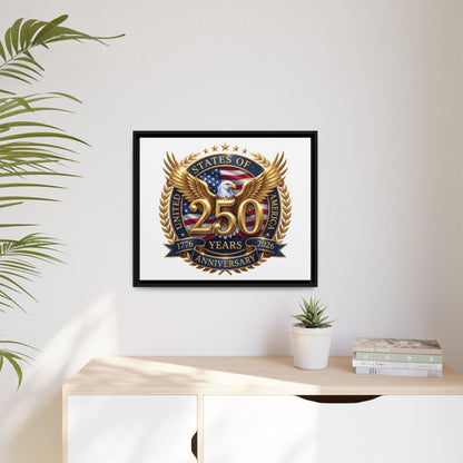 250th United States Anniversary Framed Canvas Print
