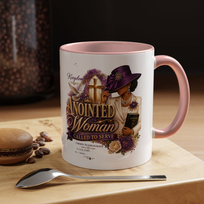 Anointed Woman Coffee Mug — Faithful, Called to Serve Accent Mug (11/15oz)