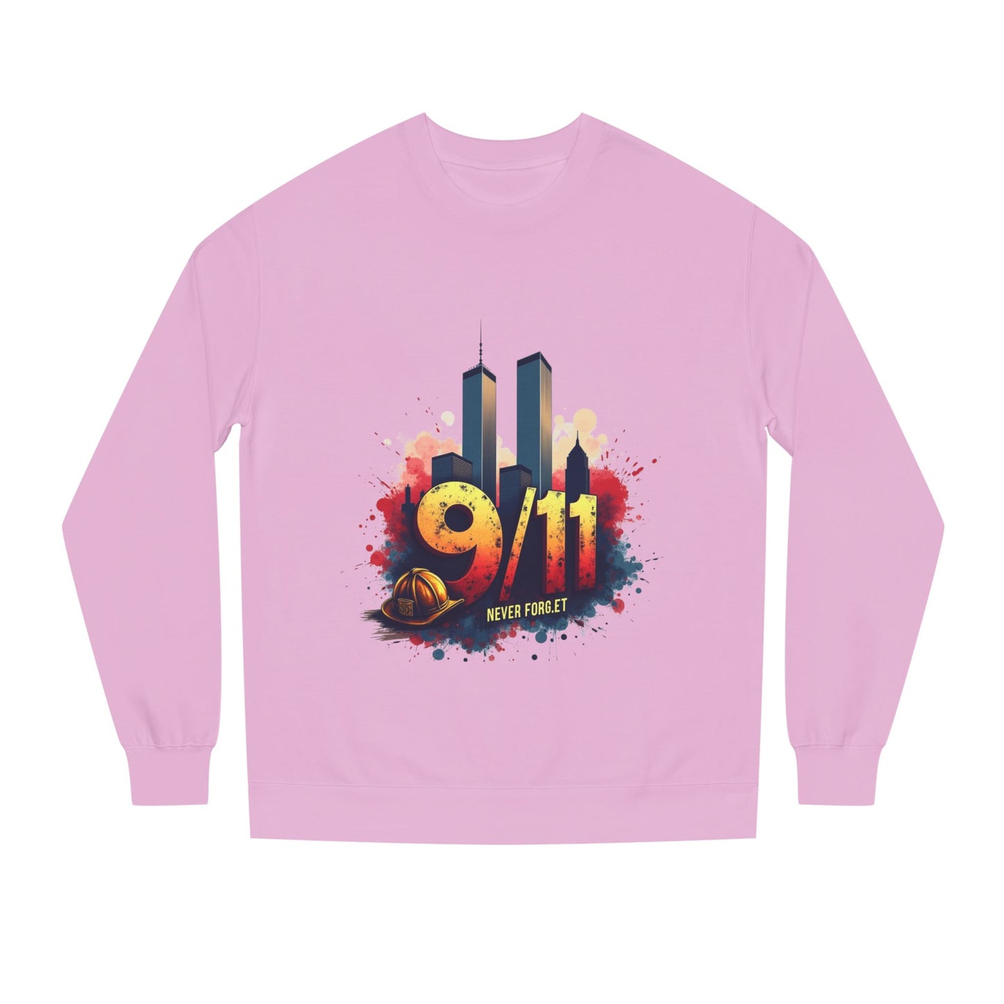 9/11 Tribute Sweatshirt - Never Forget Twin Towers Memorial Crewneck