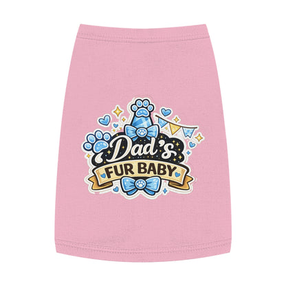 Pet Tank Top — “Dad’s Fur Baby” Cute Paw-Print Dog/Cat Shirt for Father’s Day & Pet Parents