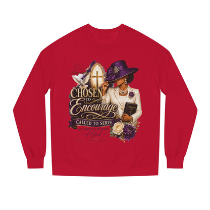 Christian Women's 'Chosen to Encourage' Sweatshirt – Faith-Based Encourager Design