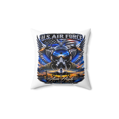 U.S. Air Force 'Aim High' Decorative Pillow — Military Aviation Throw Pillow