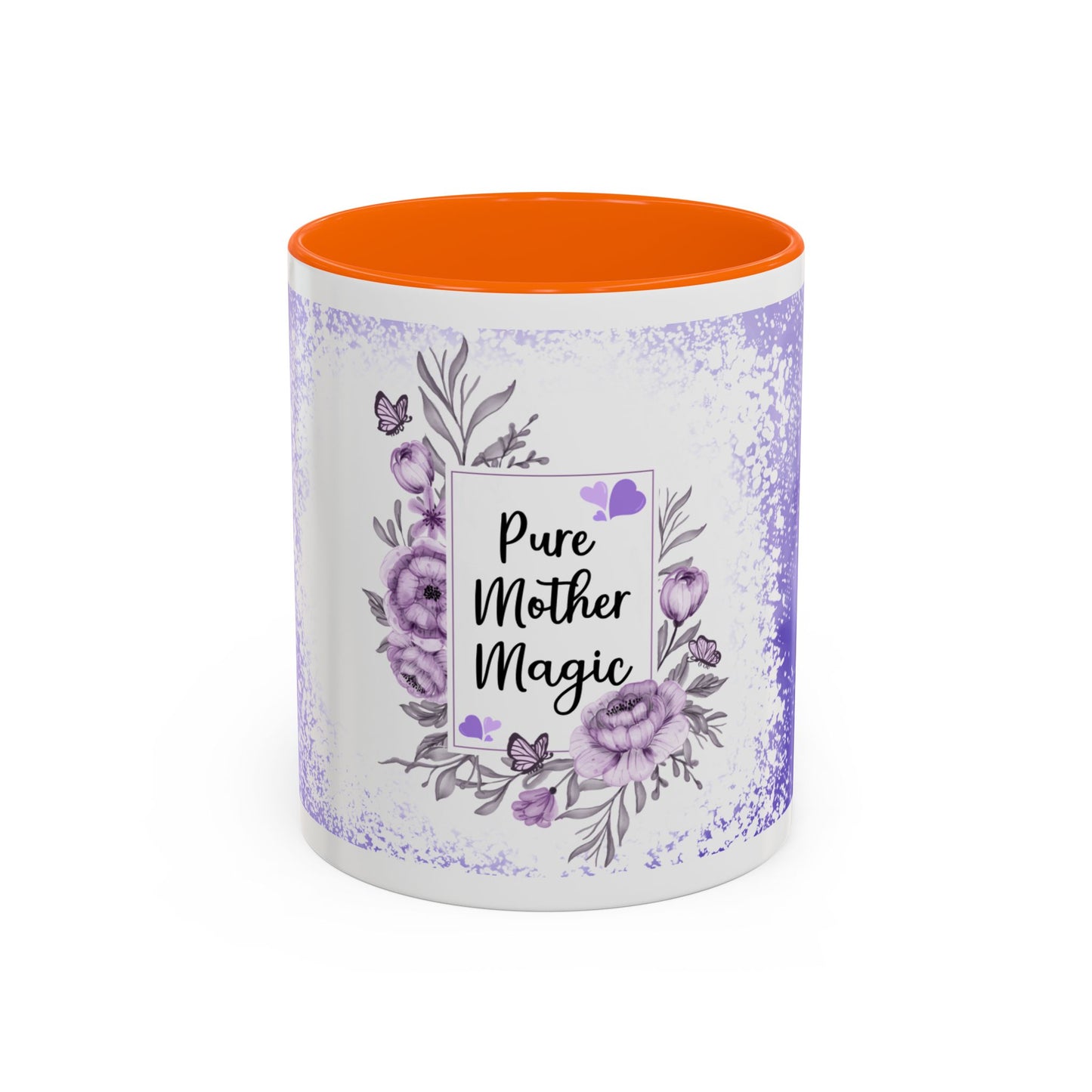 Pure Mother Magic Accent Coffee Mug — Floral Purple 11/15oz