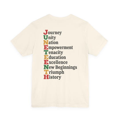 Juneteenth Acrostic T-Shirt — Journey, Unity, Empowerment Tee