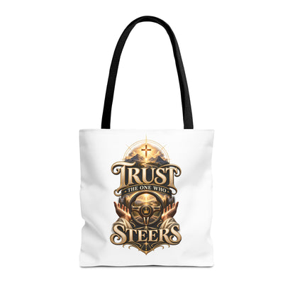Christian 'Trust the One Who Steers' Tote Bag