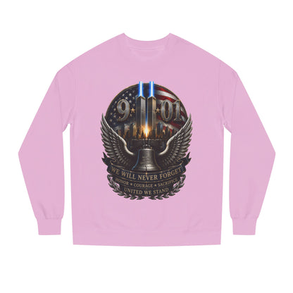9/11 Memorial Sweatshirt — We Will Never Forget Tribute Crewneck