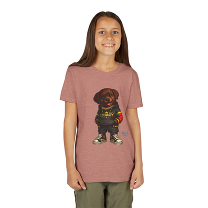 Youth Tee — Cute Rottweiler Puppy in 'Legacy' Hoodie Kids T‑Shirt