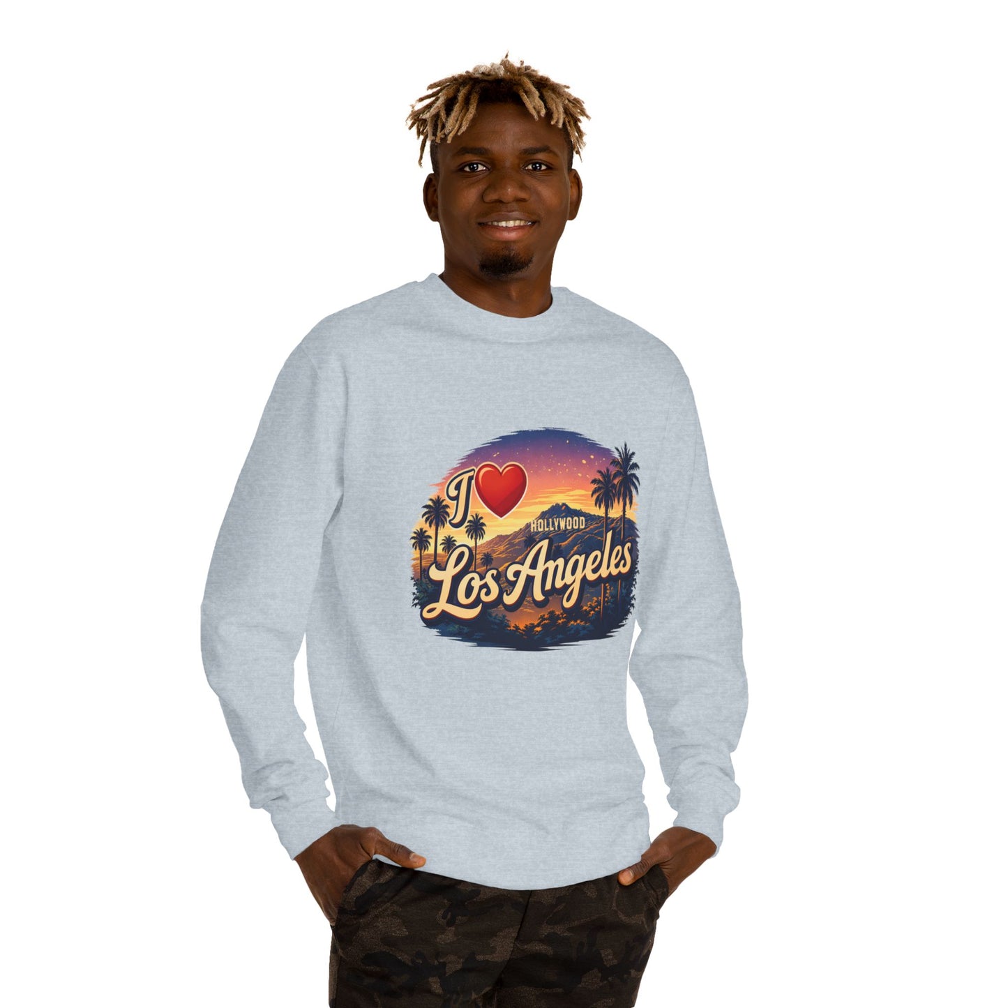 I  Los Angeles Crewneck Sweatshirt — Vintage Sunset LA Pullover