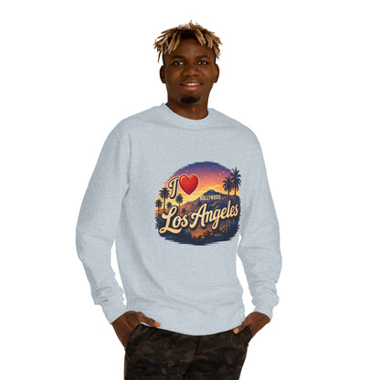 I  Los Angeles Crewneck Sweatshirt — Vintage Sunset LA Pullover