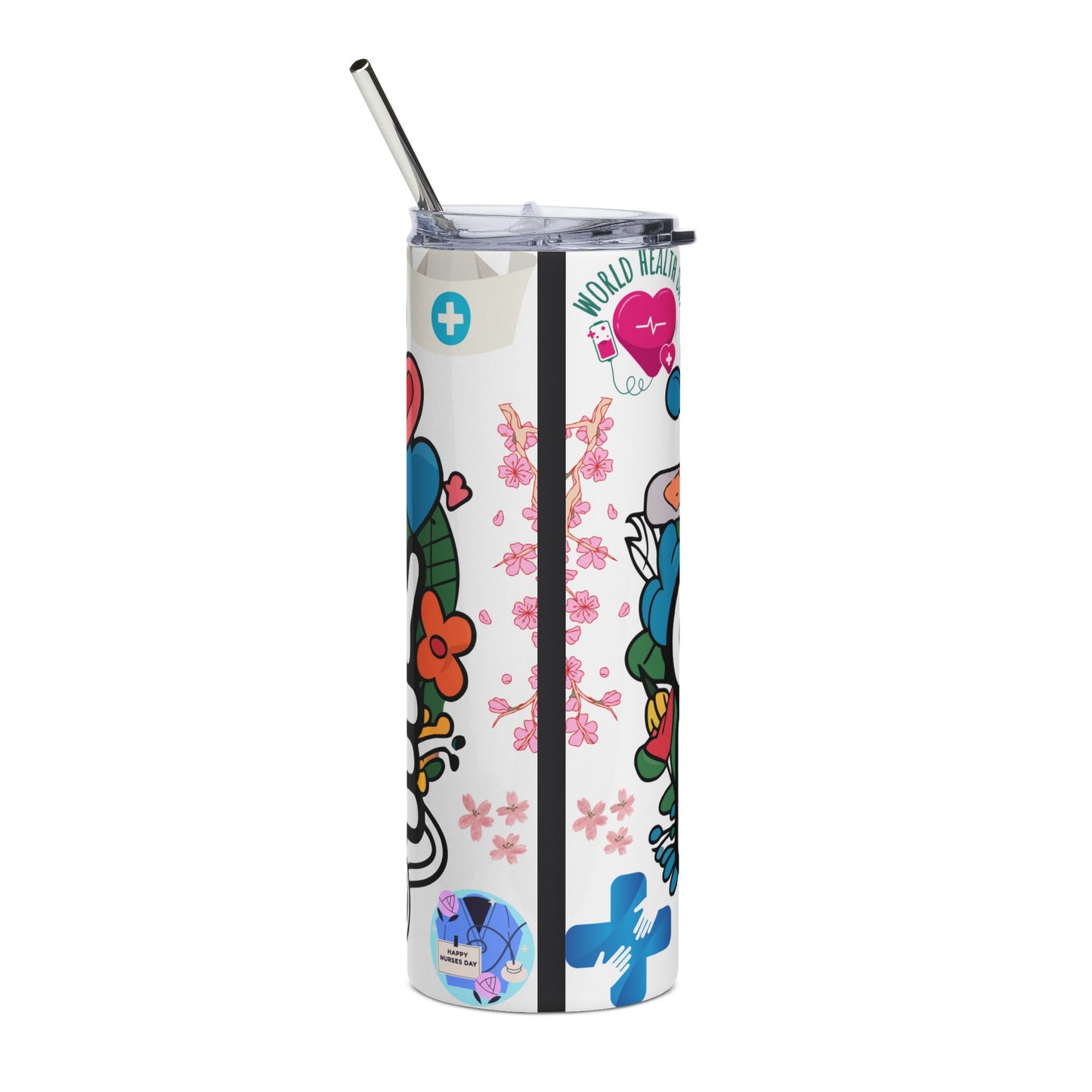 Tumbler — “One Groovy Nurse” 20oz Stainless Steel Travel Cup