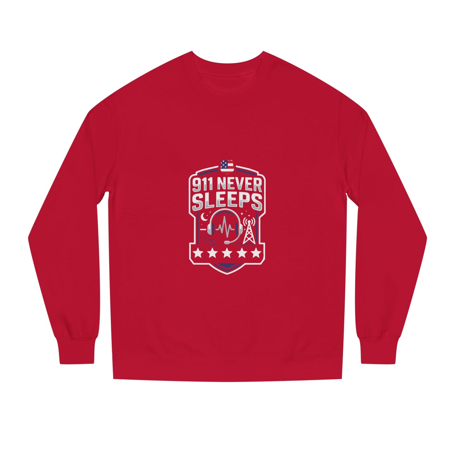 911 Never Sleeps Sweatshirt – Emergency Dispatcher & First Responder Tribute Crewneck