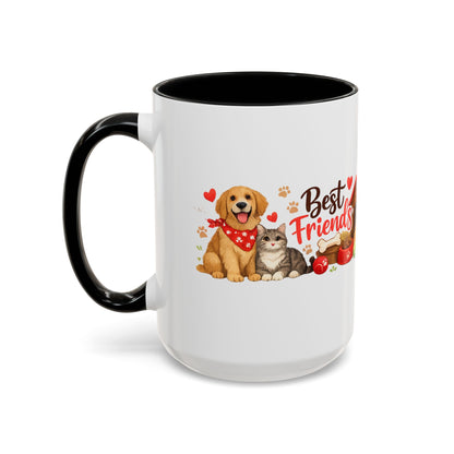 Dog Lover Accent Coffee Mug — “Love is a Four-Legged Word” Ceramic Gift