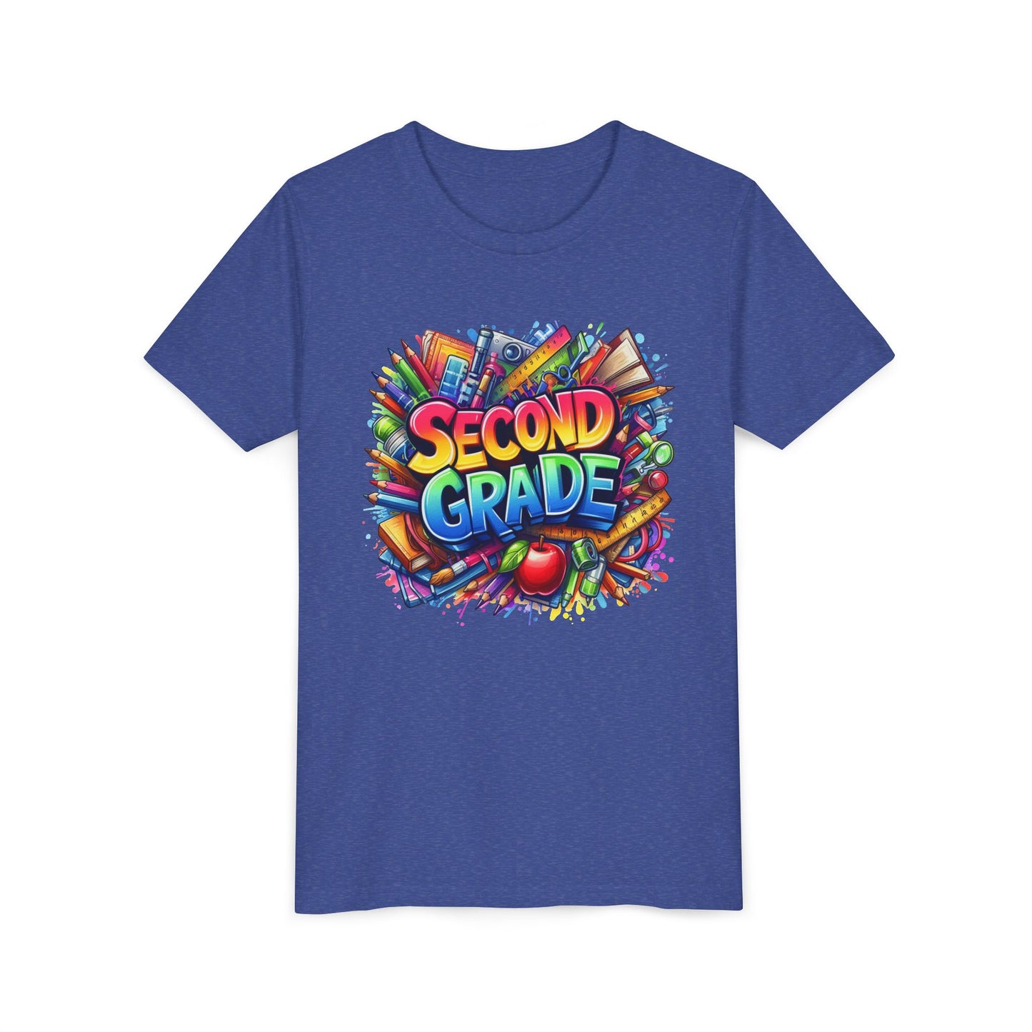 Second Grade Youth Tee — Colorful Back-to-School Kids T-Shirt