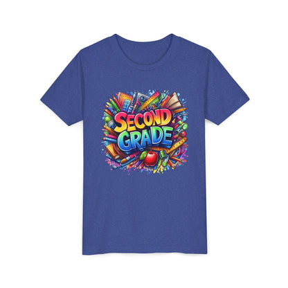 Second Grade Youth Tee — Colorful Back-to-School Kids T-Shirt