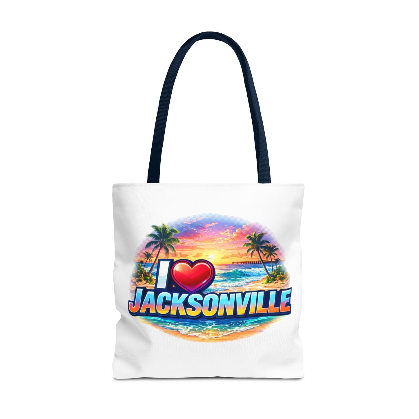 Jacksonville Beach Tote Bag – I  Jacksonville Sunset Graphic