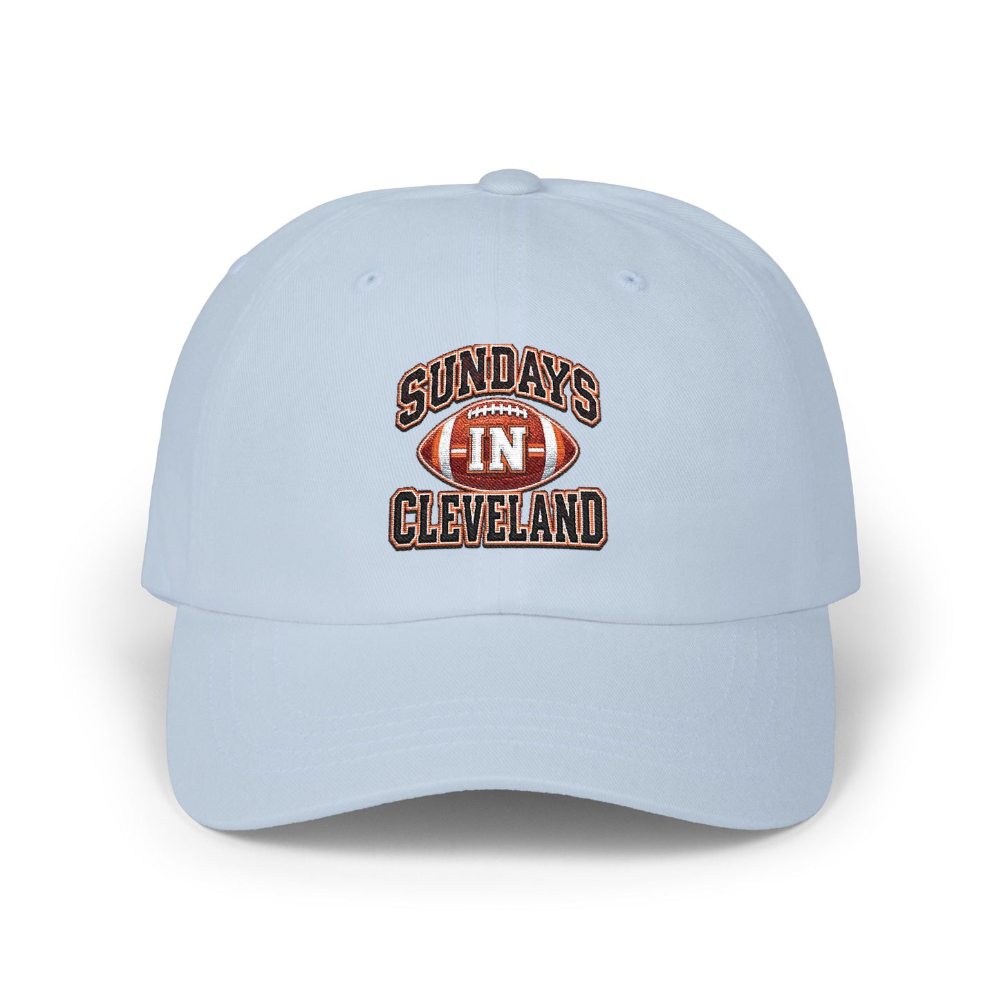 Sundays in Cleveland Football Dad Cap — Vintage Sports Embroidered Hat