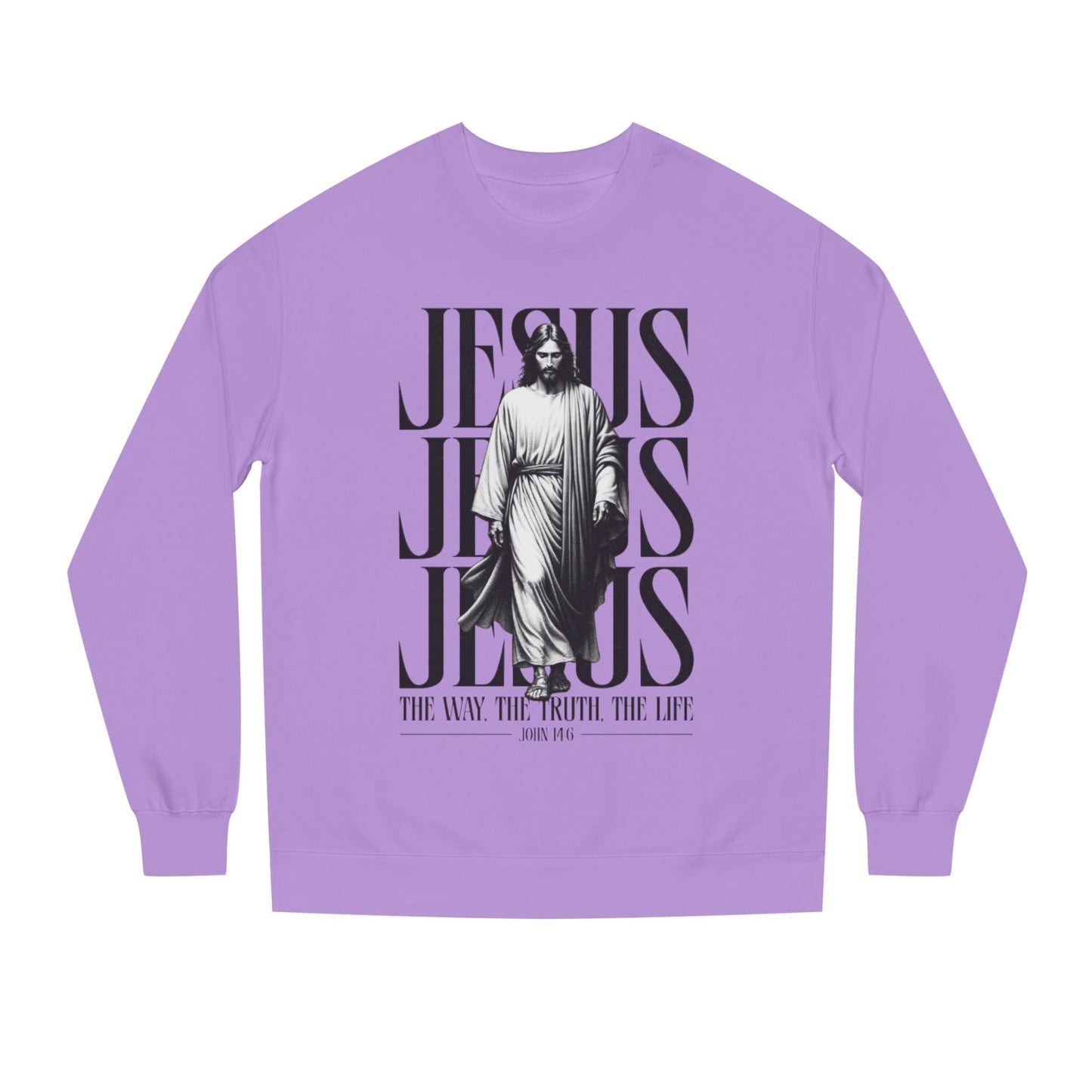 Jesus Graphic Sweatshirt — 'The Way The Truth The Life' Christian Crewneck