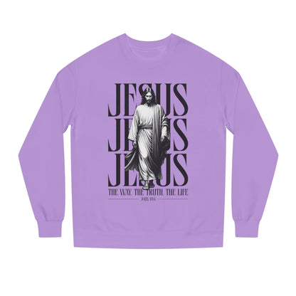Jesus Graphic Sweatshirt — 'The Way The Truth The Life' Christian Crewneck