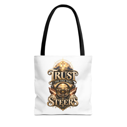 Christian 'Trust the One Who Steers' Tote Bag