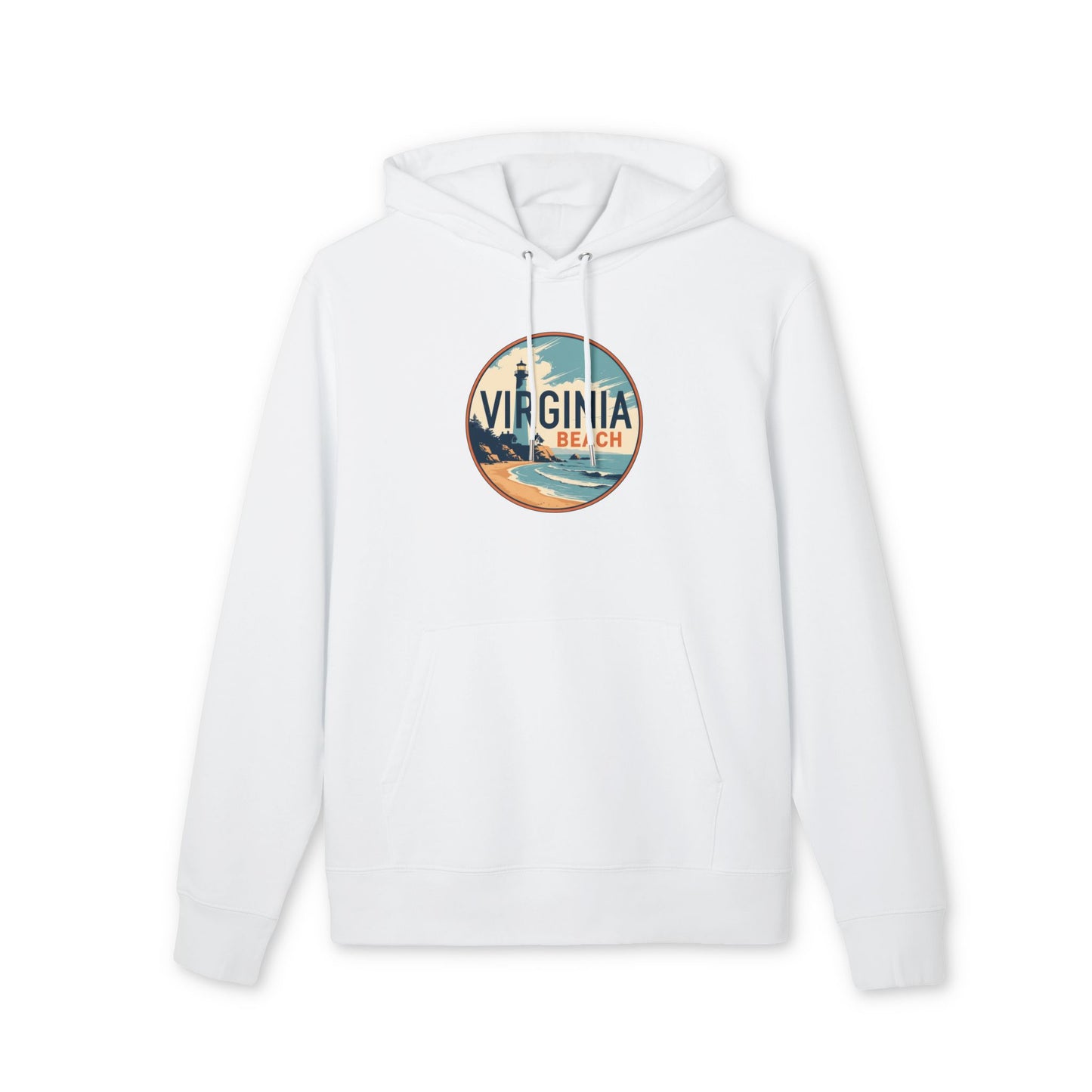 Virginia Beach Vintage Surf Hoodie — Beach Lighthouse Graphic