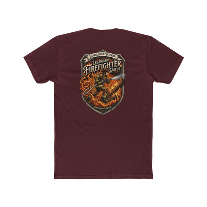 Firefighter Badge T-Shirt — Legendary Firefighter Status Graphic Tee