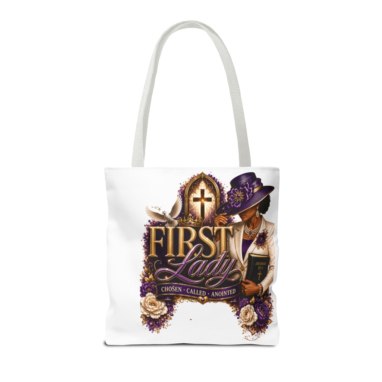 First Lady Christian Tote Bag — Chosen, Called, Anointed Church Purse