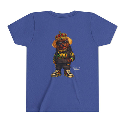Youth Tee — 'Lil King' Crowned Bear Graphic Shirt