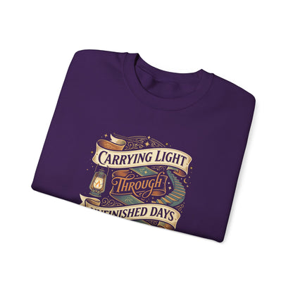 Carrying Light Through Unfinished Days Sweatshirt
