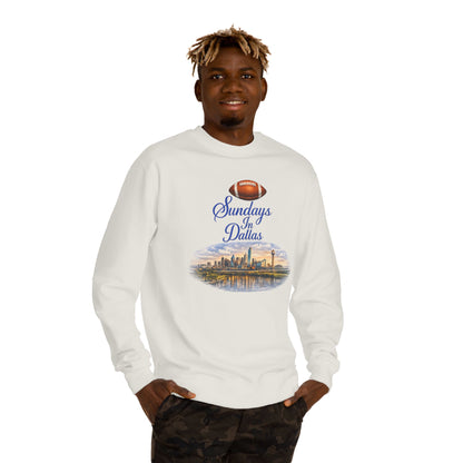 Dallas Skyline Football Sweatshirt — "Sundays in Dallas" Crewneck