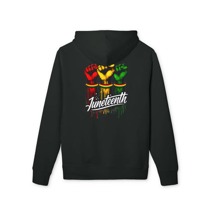 Juneteenth Raised Fists Hoodie — Black History Celebration Pullover