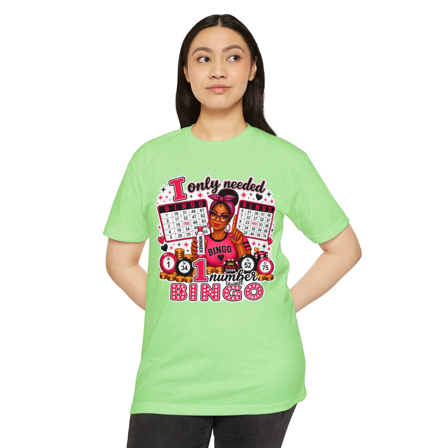 Bingo Lover T‑Shirt – "I Only Needed One Number" Vintage Bingo Graphic Tee