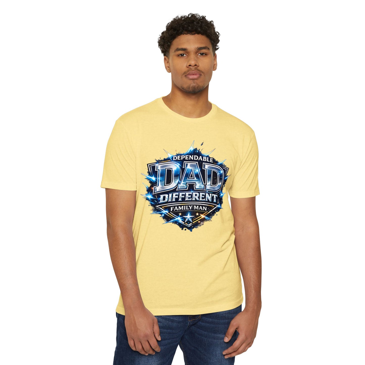 Dependable Dad Graphic T-Shirt — "Dependable Dad Different Family Man"