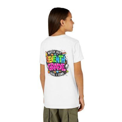Seventh Grade Kids T-Shirt – “Watch Out Seventh Grade Here I Come” Back-to-School Tee
