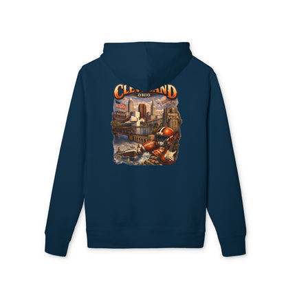 Cleveland Vintage Cityscape Hoodie — Retro Ohio Landmark Pullover