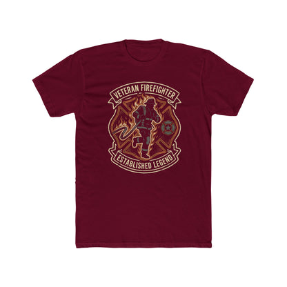 Veteran Firefighter Tee — "Established Legend" Graphic Crew Shirt