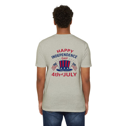 4th of July T-Shirt – "Happy Independence Day" Patriotic USA Tee