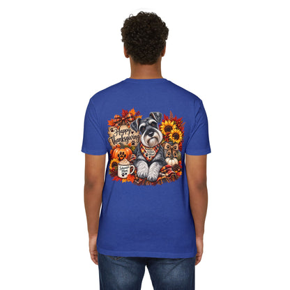 Thanksgiving Schnauzer T-Shirt — Happy Thanksgiving Fall Dog Tee