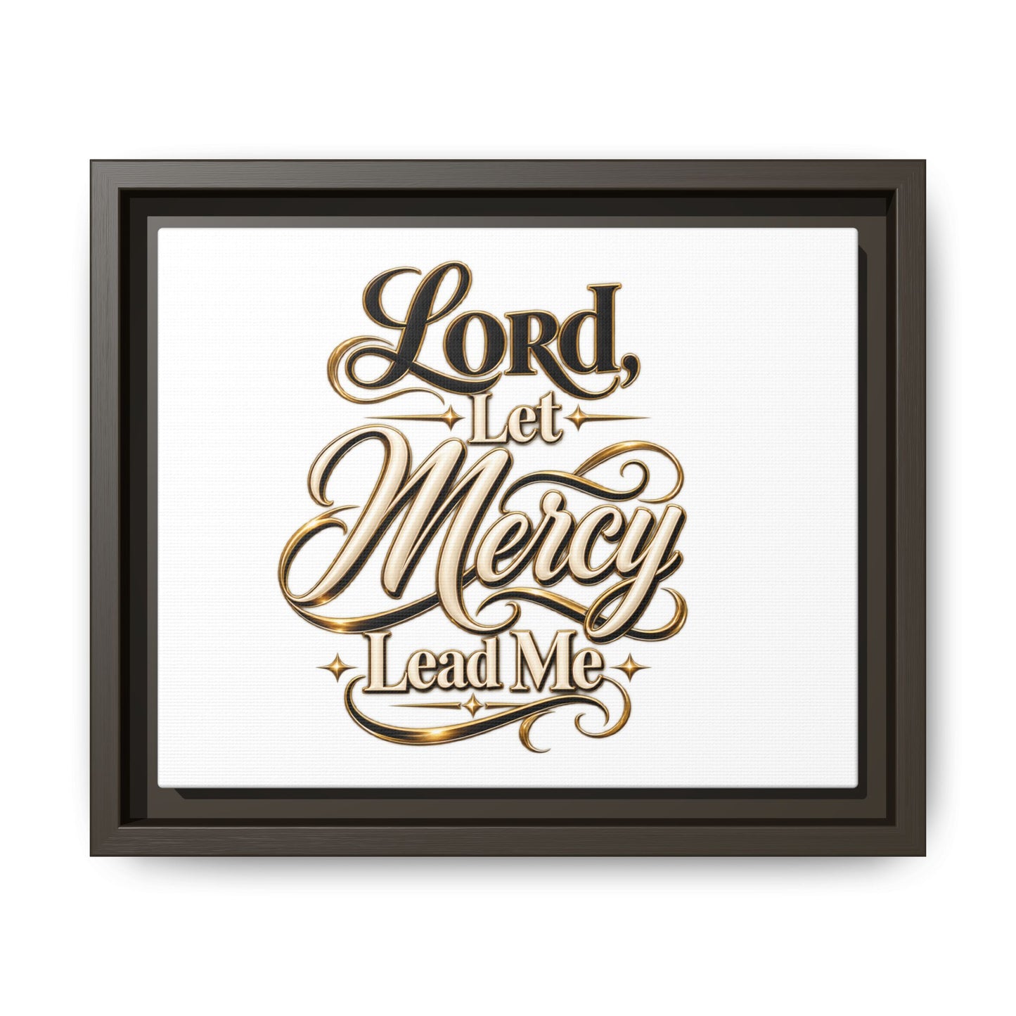 Framed Canvas Wall Art – "Lord, Let Mercy Lead Me" Inspirational Scripture Print