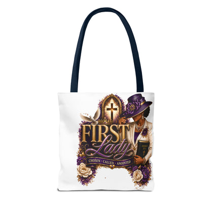 First Lady Christian Tote Bag — Chosen, Called, Anointed Church Purse