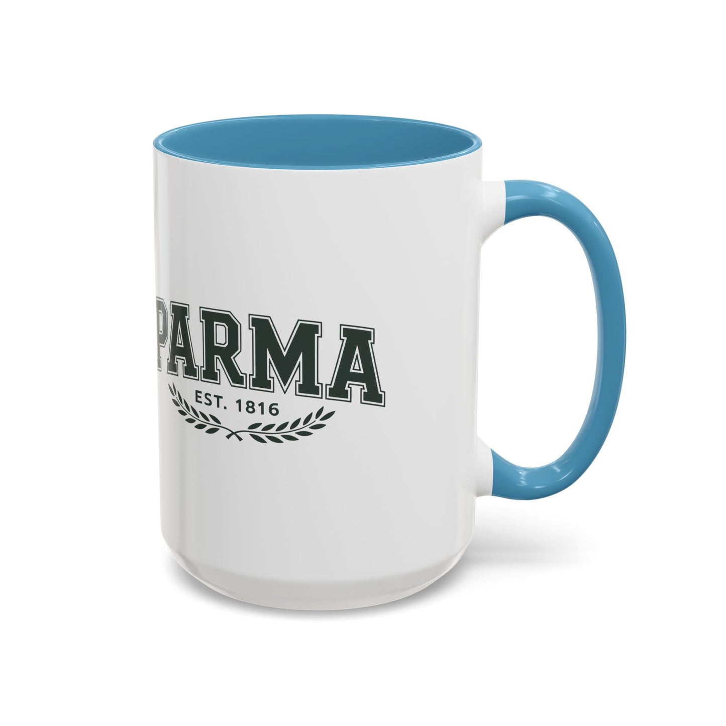 Parma Established 1816 Accent Coffee Mug — Vintage Collegiate Ceramic Coffee Cup