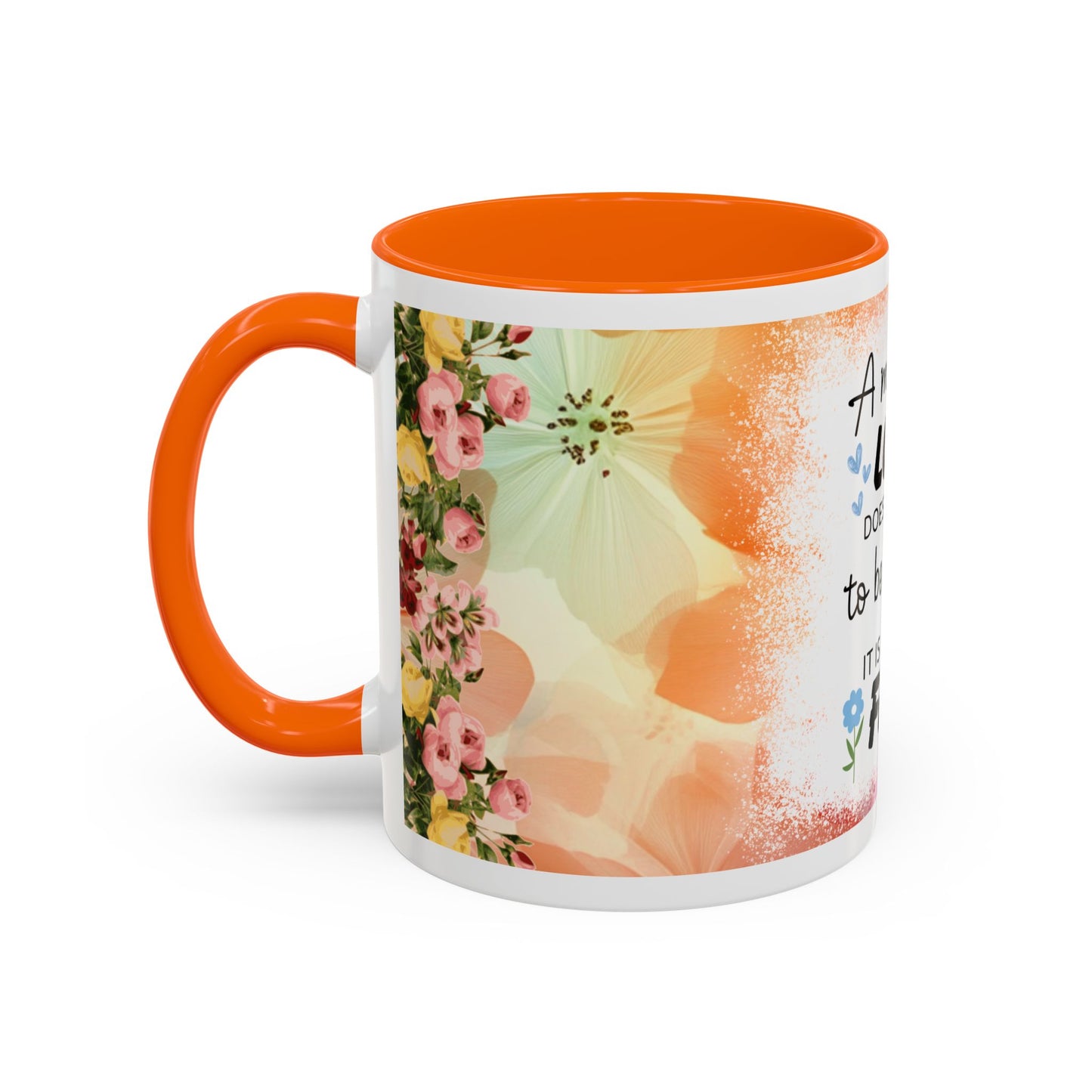 Mother’s Love Accent Coffee Mug – Floral Inspirational Gift (11/15 oz)