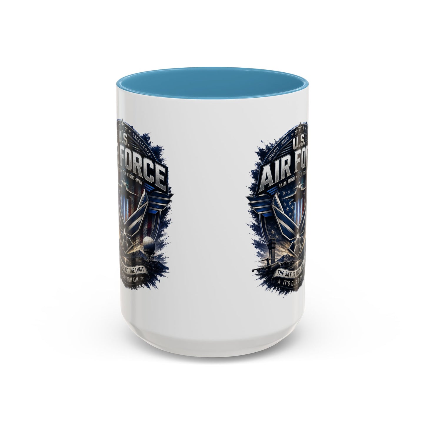 U.S. Air Force Accent Coffee Mug — Military Emblem 11/15oz