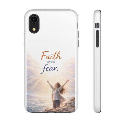Faith Over Fear Phone Case — Inspirational Christian iPhone Cover