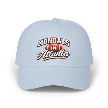 Mondays in Atlanta Dad Cap — Vintage Football Script Hat